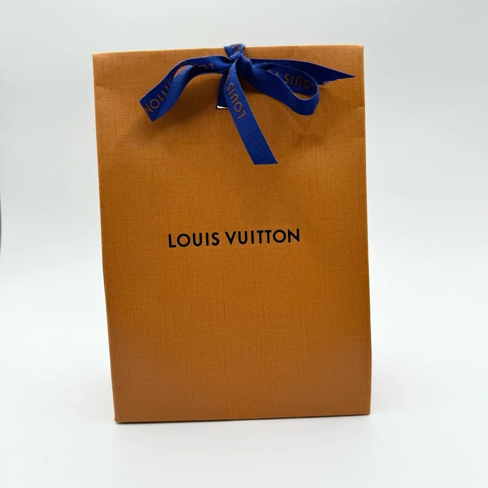 orange louis vuitton designer luxury small shopping fragrance gift bag